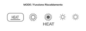 tasto heat condizionatore